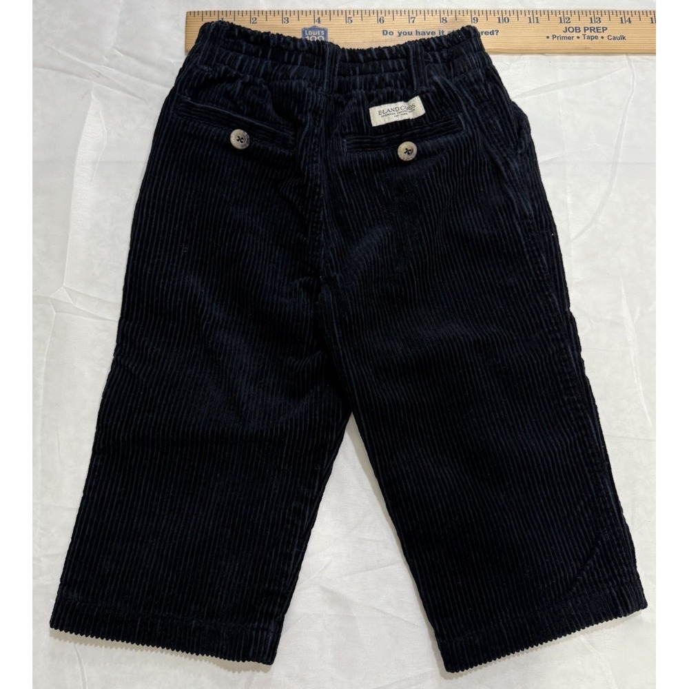 ELand Corduroy Navy Pants Size 18-24 Months Pull On Boys Girls 100% Cotton - Picture 3 of 11